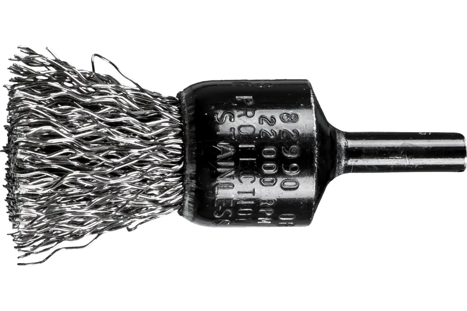 Picture of Pferd Crimped Wire End Brush 3/4" Dia. .020 Stainless Steel 1/4" Shank